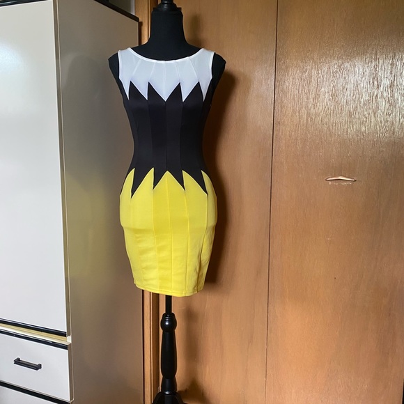 Patterned bodycon dress - Picture 1 of 6